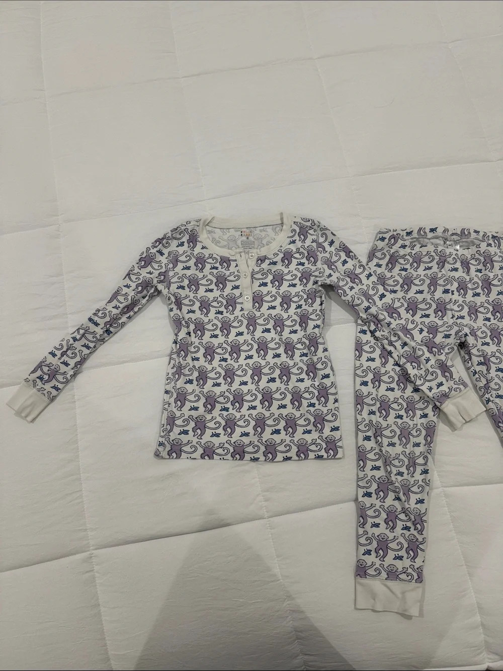 Kids Roller Rabbit Purple Monkey Print Pajama Set